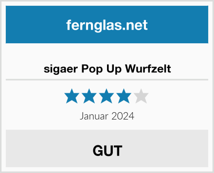  sigaer Pop Up Wurfzelt Test